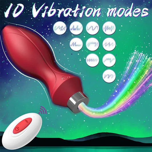 Wireless Luminous Fiber Optic Anal Plug