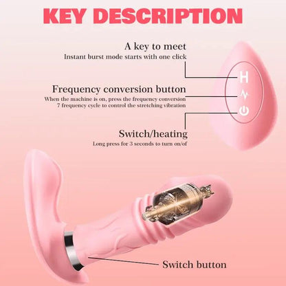 Wearable Simulation Heated Remote Control Vibrator