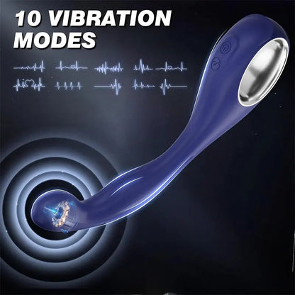 Blue Hollow-Ring Prostate Vibrator