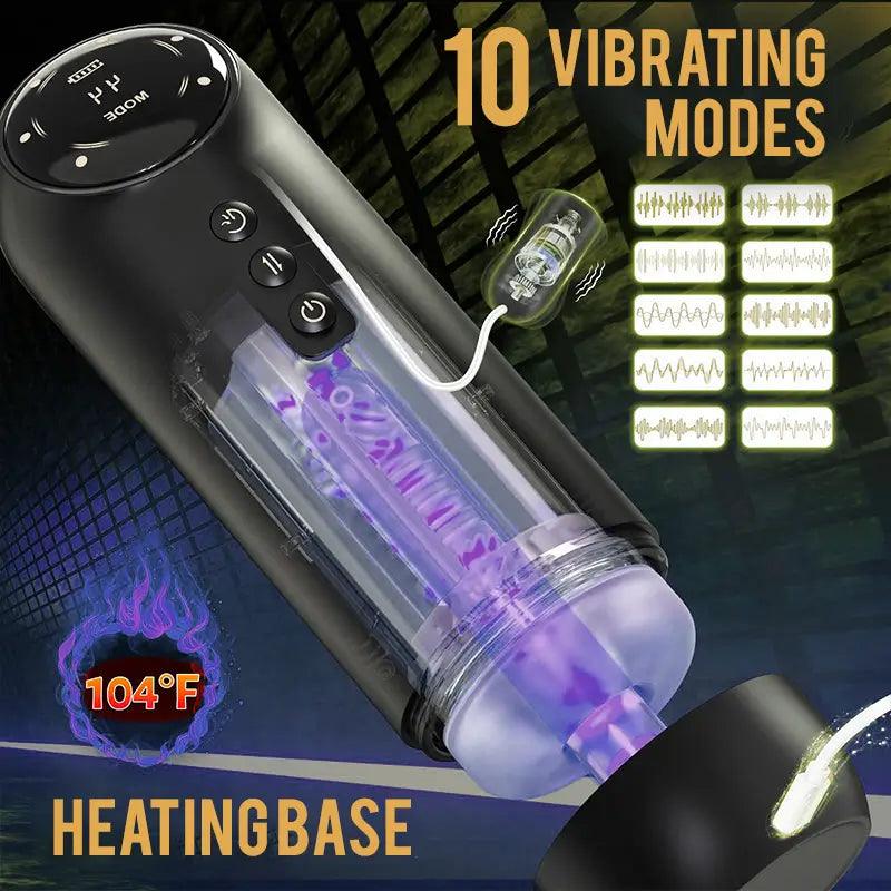 Automatic Digital Display Stretching Sucking Smart Heated Masturbation Cups