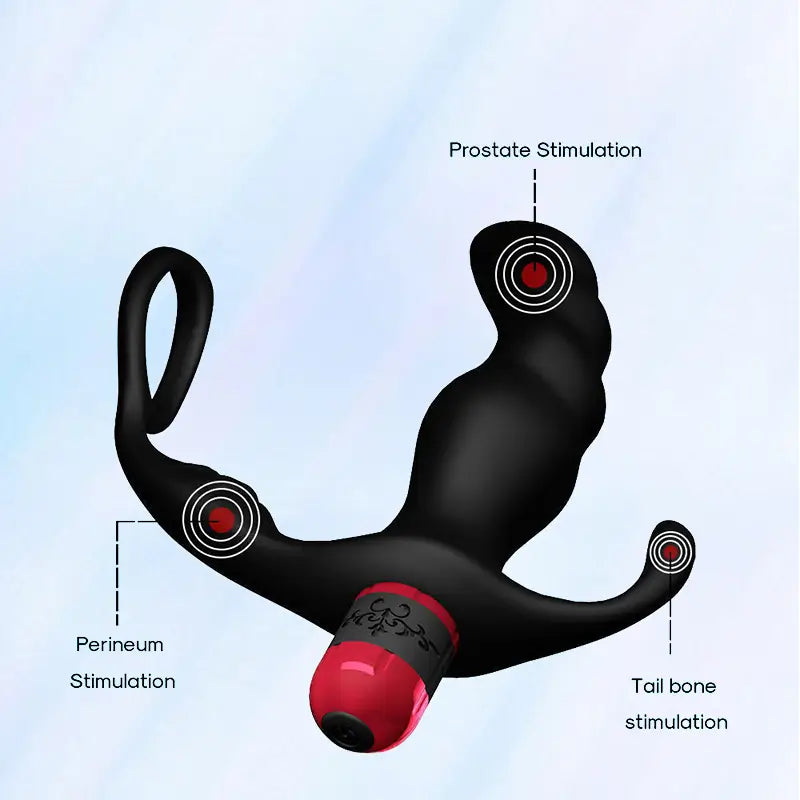 Bullet Vibrating Penis Ring with Prostate Massager