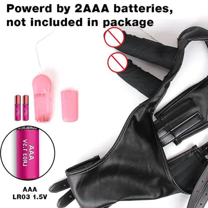 Wearable Vibrating Silicone Dildo Set Pants