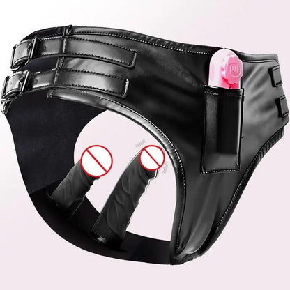 Wearable Vibrating Silicone Dildo Set Pants