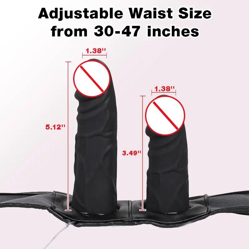 Wearable Vibrating Silicone Dildo Set Pants