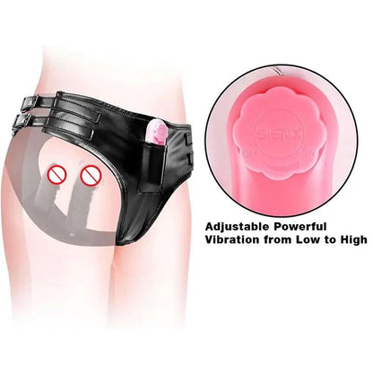 Wearable Vibrating Silicone Dildo Set Pants