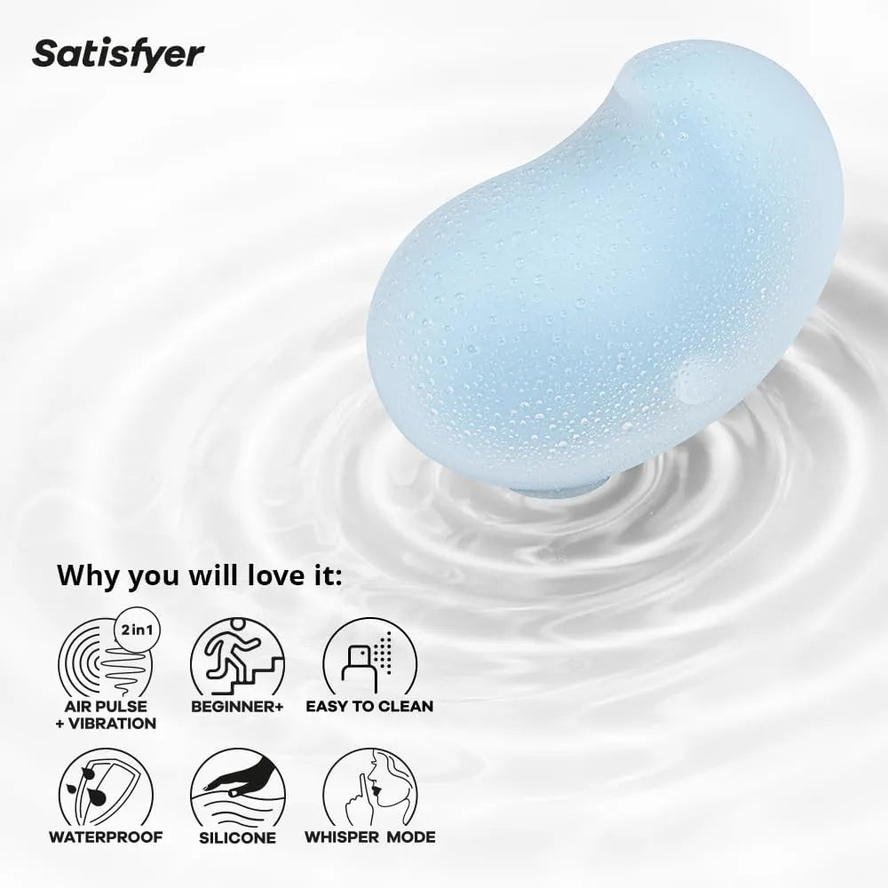 Blue Elf Clitoral Suction Cup Silicone Vibrator