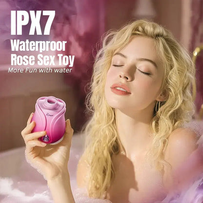 App-controlled 10 suction mode pink petal rose toy