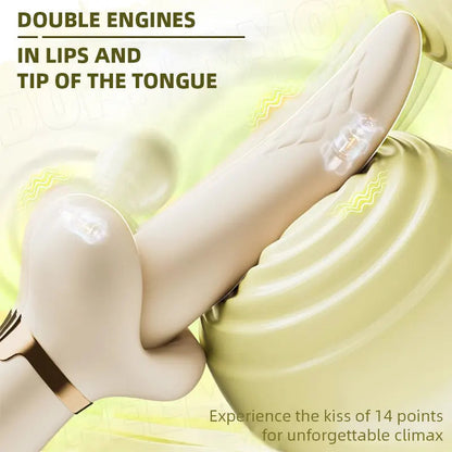 Banana vibrator, long tongue G-spot vibrator
