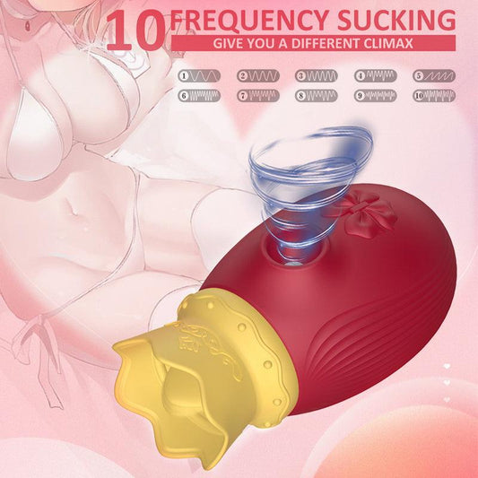 Wireless Egg Vibrator with Tongue-Like Suction